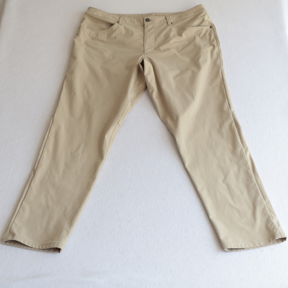 Lululemon ABC Pant Slim-Fit 36X32 Warpstreme Tan Khaki Mens 36 LM5ADFS
